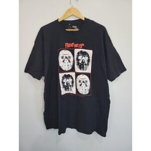 Friday the‎ 13th Jason Voorhees Horror Movie T Shirt Black 3XL